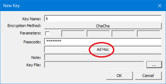Ad Hoc keys